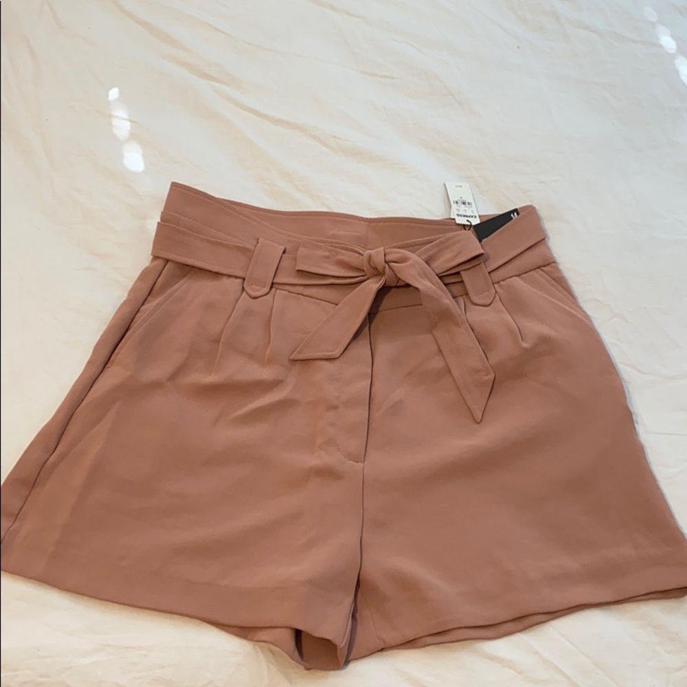 NWT Express Midi Super High Rise Shorts